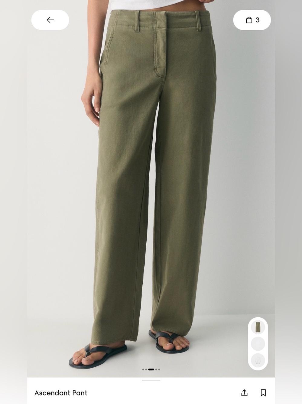 ARITZIA ASCENDANT COTTON TWILL PANT